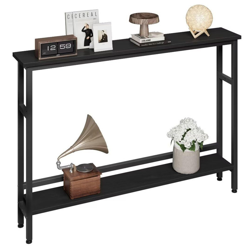 Black skinny console table hotsell